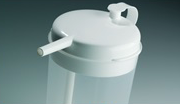 Copo com Bico Transparente, Tampa Branca, Antiderrame, 250ml