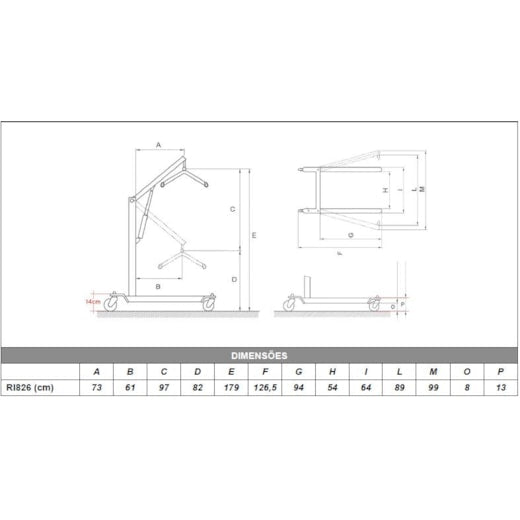 Elevador de Transferência Manual com Pedal