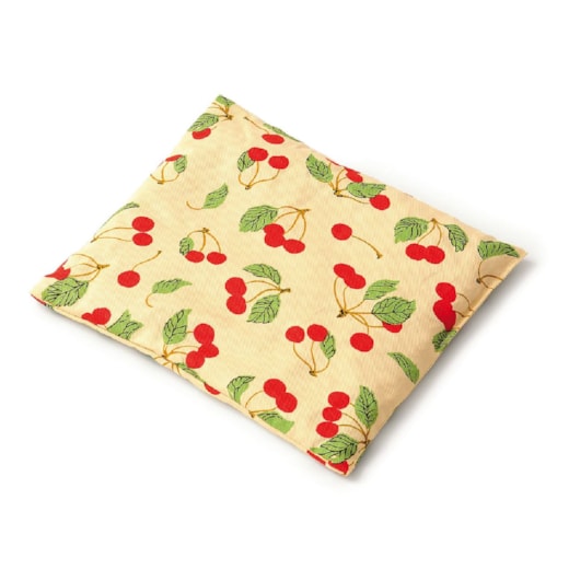 Almofada Térmica Natural Com Caroços de Cereja 26x23 cm Padrão Cerejas