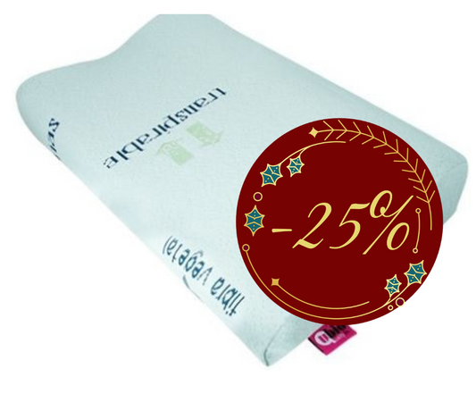 Almofada de Dormir Viscoelástica Cervical com Capa em Bambu