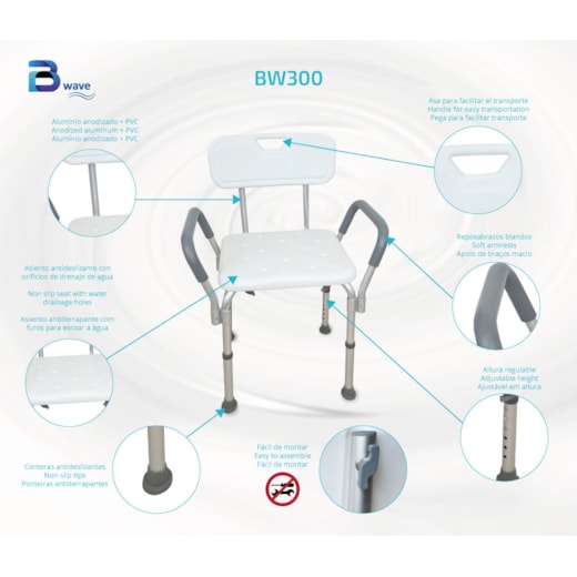 Evoluxion Cadeira de Poliban com Apoio de Braços