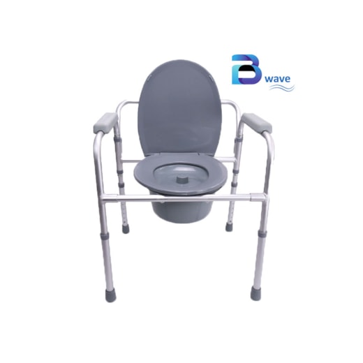 Cadeira Sanitária 4 em 1 Encartável Alumínio BW605 – Multiusos