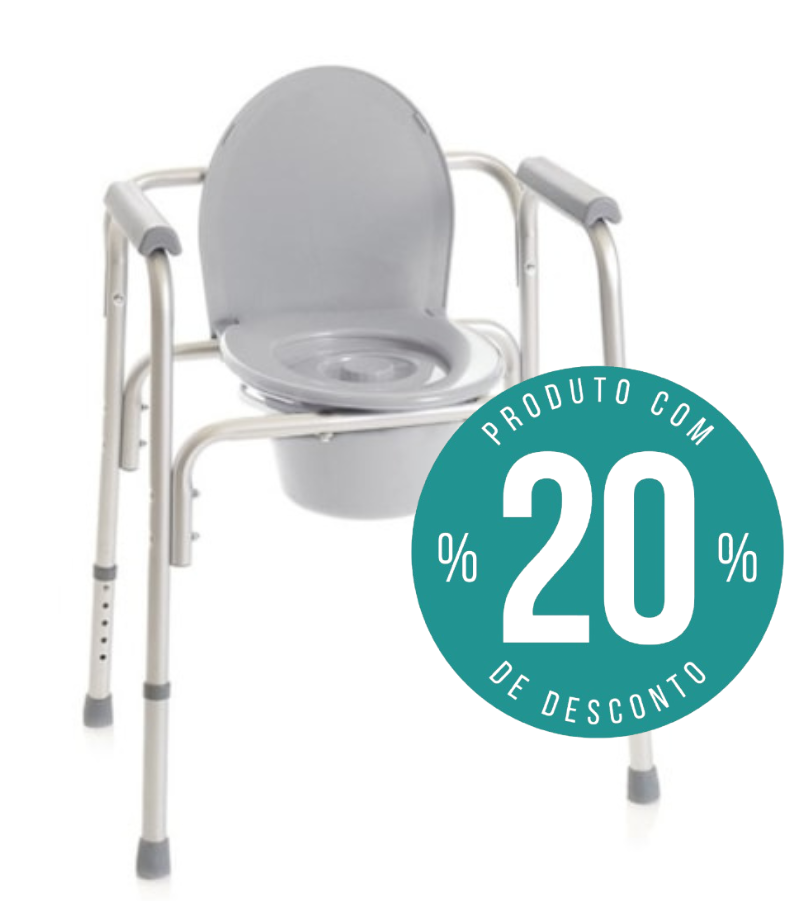Cadeira Sanitária/Banho 4 em 1 – Segurança e Conforto Multifuncional