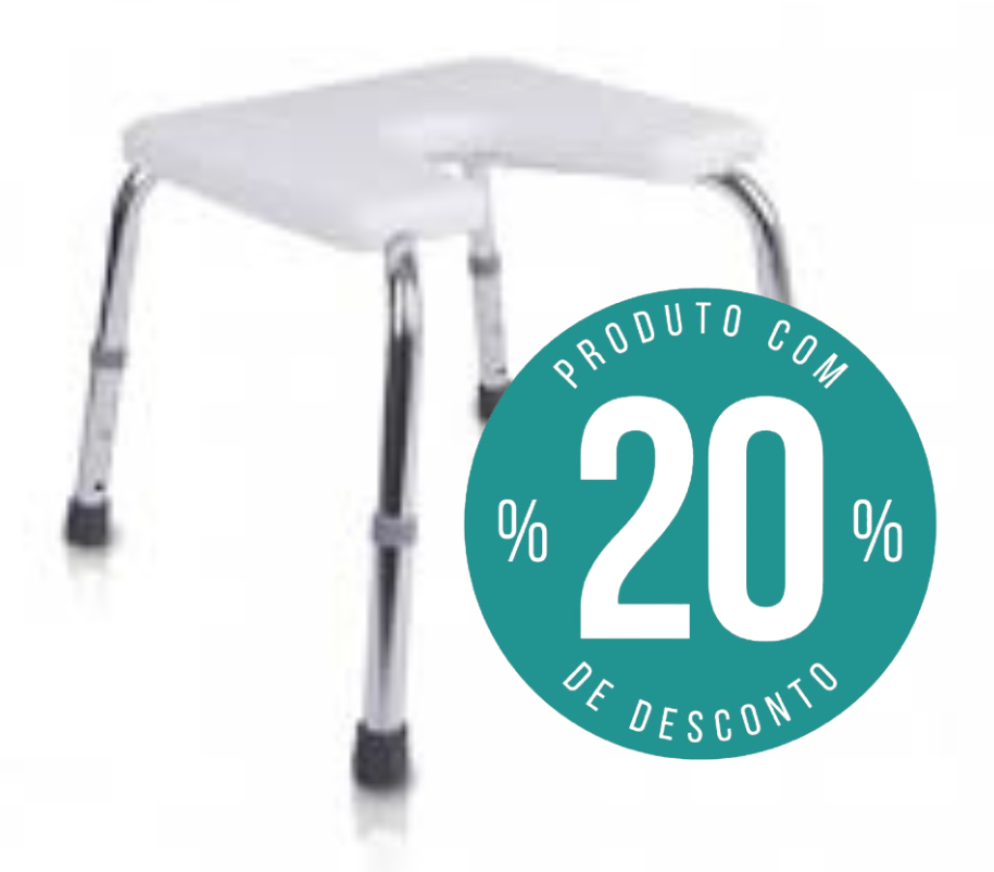 Banco de Banho com Assento em U – Altura Regulável