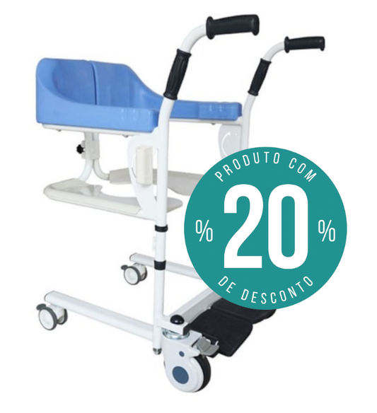 Cadeira de Banho e Transferência com Rodas Ajustável