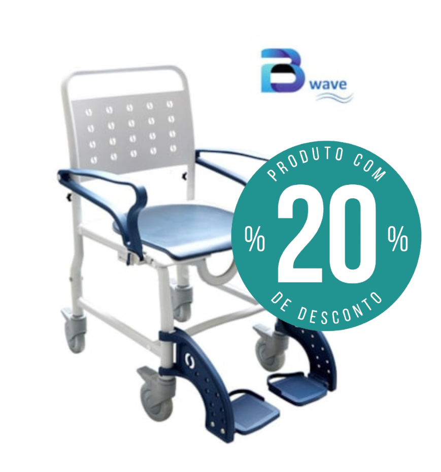Evoluxion Cadeira Sanitária e de Banho com Rodas