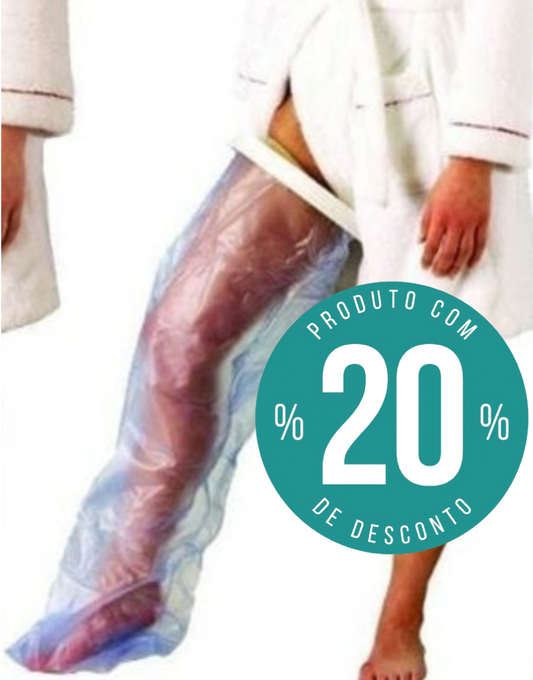 Protetor de Banho Impermeável Perna Completa Adulto