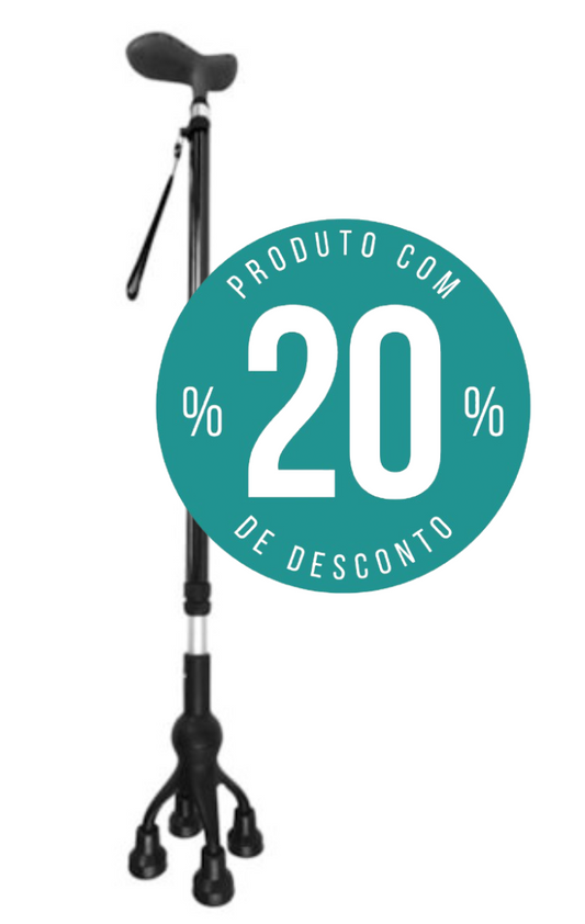 Bengala Quadripé Ajustável BM100 Ergonómica Antiderrapante